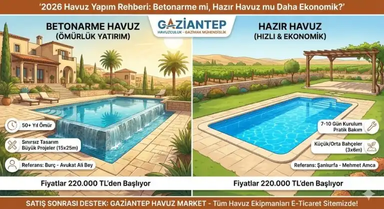 Gaziantep’te Betonarme Havuz Yaptırmadan Önce Bilmeniz Gereken Her Şey