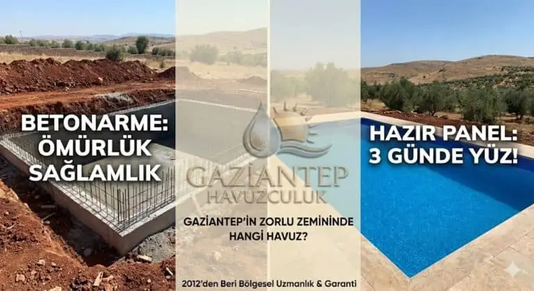 Gaziantep’te Ömürlük Havuzun Sırrı C-30 Beton mu, Hazır Panel mi?